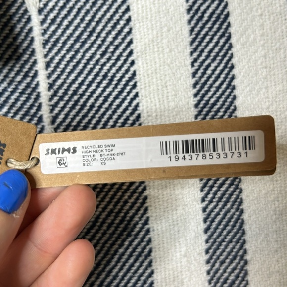 NWT Skims Recycled Swim High Neck Top - Picture 3 of 5